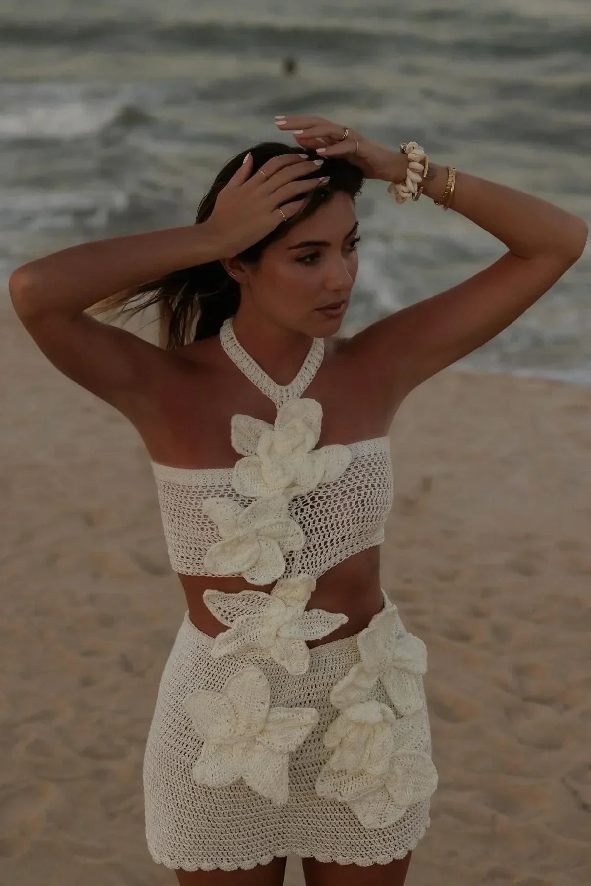 Lyra | Elegant Knit Floral Dress