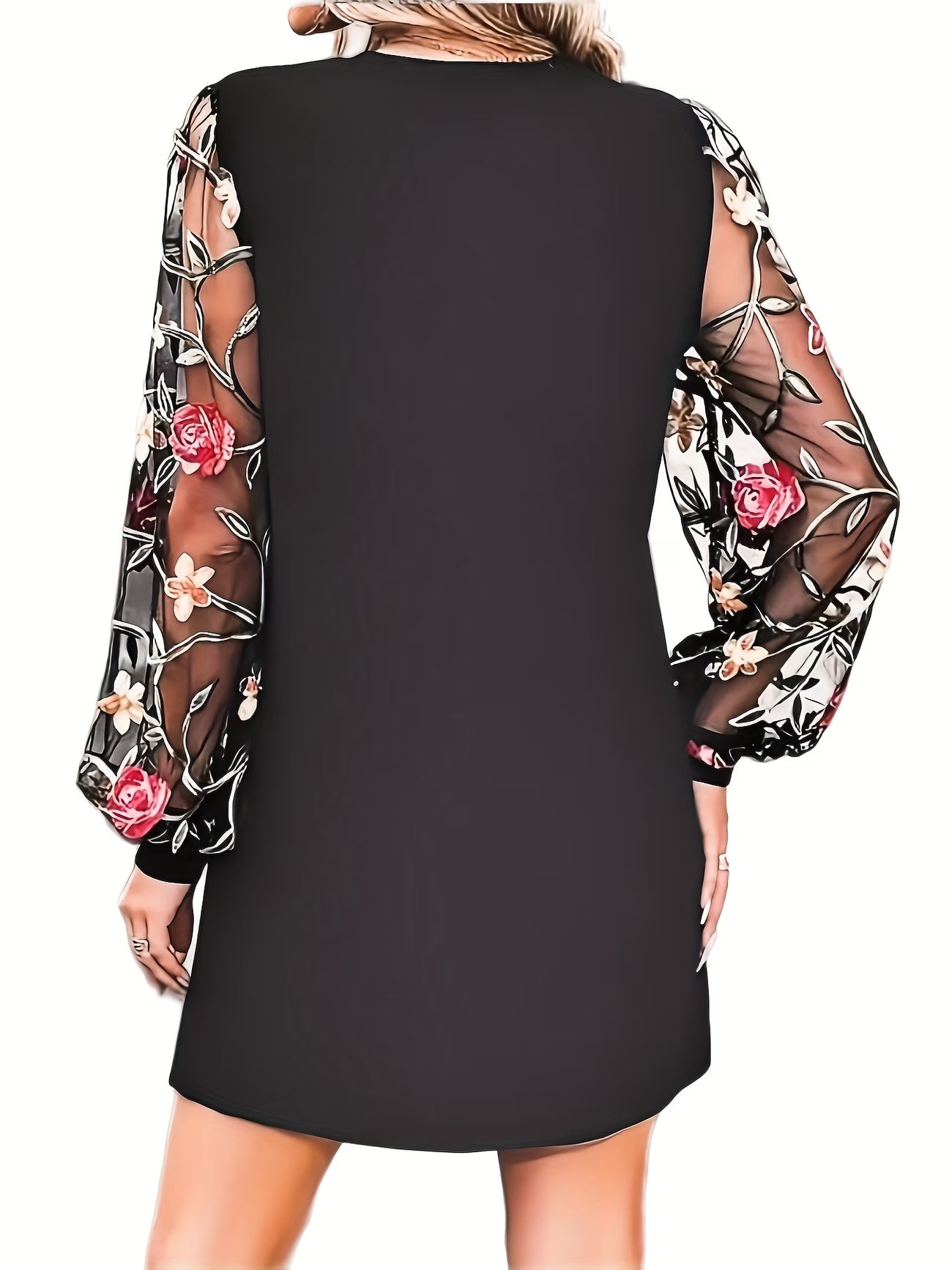 LUCY™ – Floral Embroidered Bishop Sleeve Dress