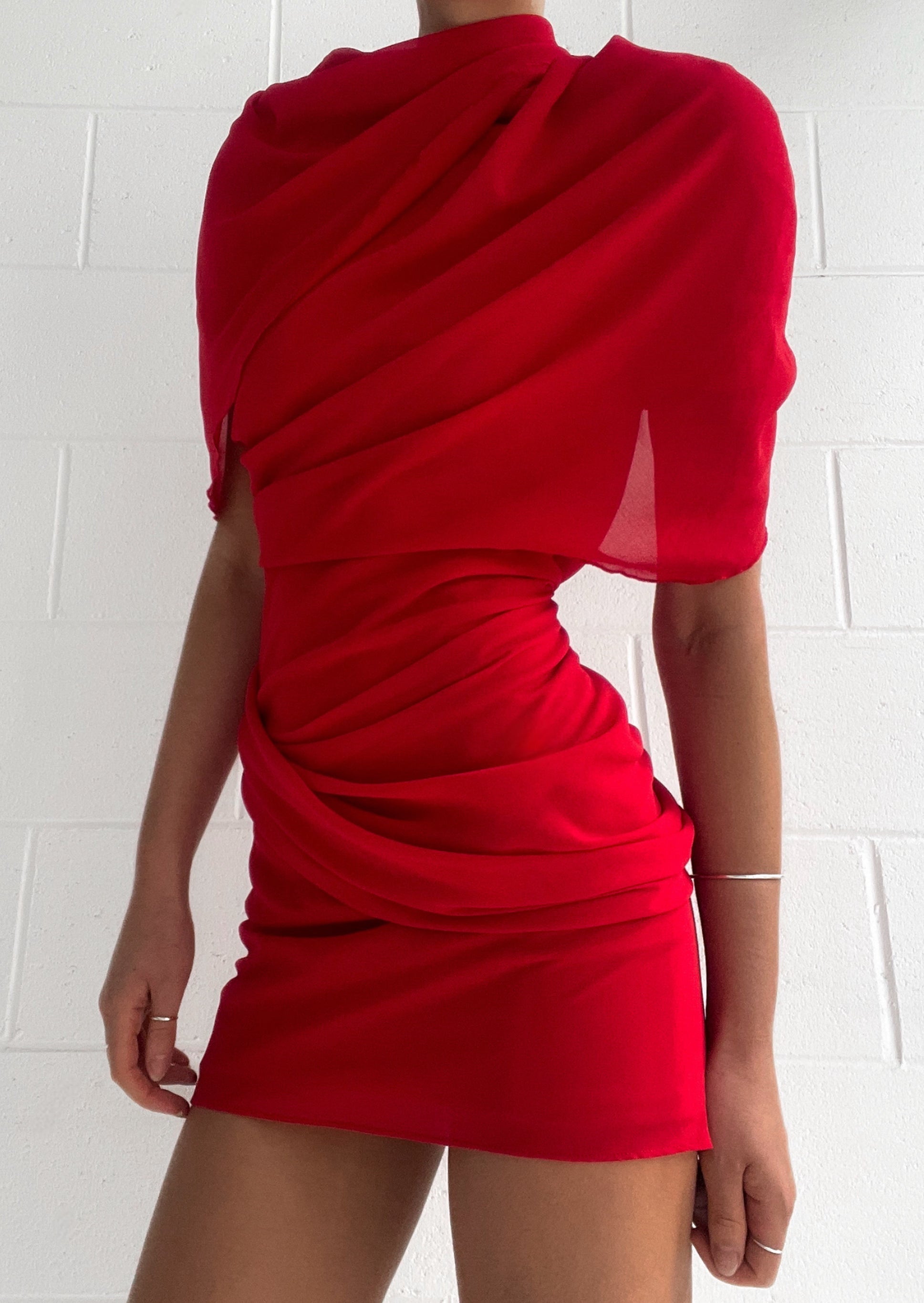 Kira | Asymmetrical Pleated Mini Dress