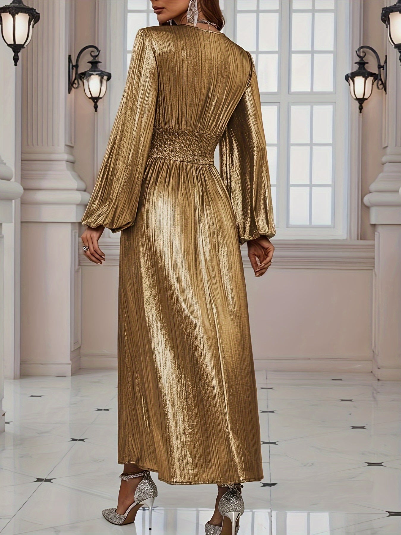 Celine | Iridescent Pleated Dress