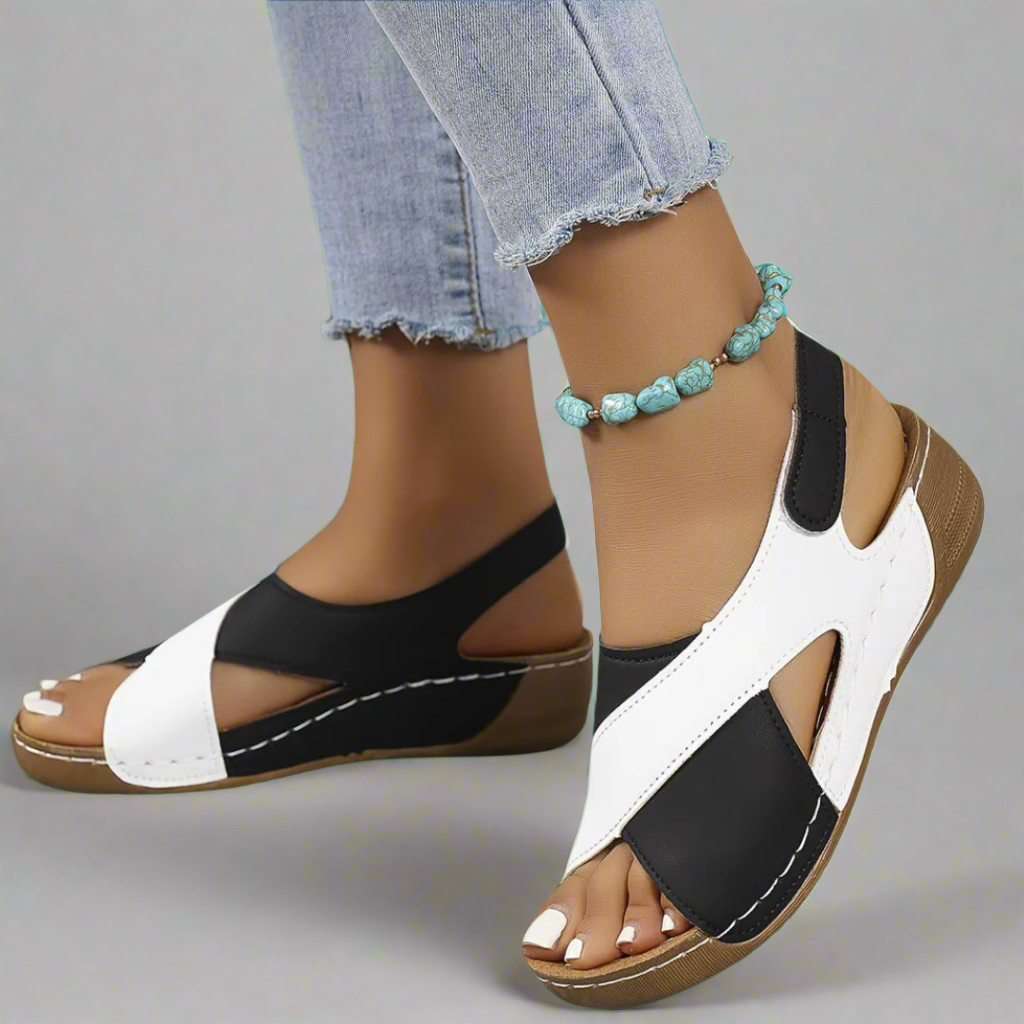 Romy | Colour-Block Slingback Sandals