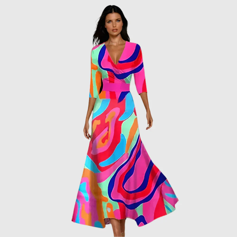 Lila | Graceful Floral Midi Dress