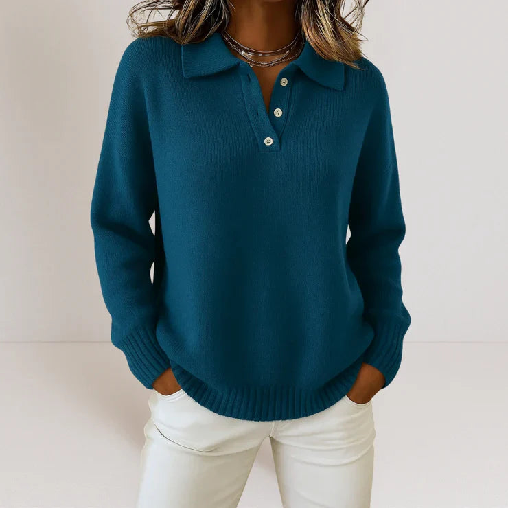 Eleanor | Soft knitted jumper with collar