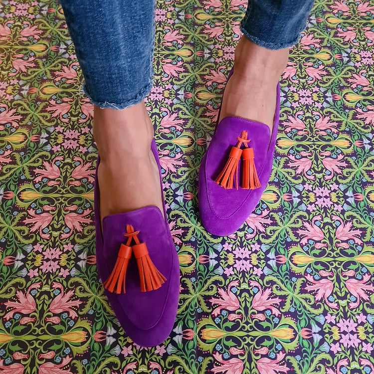 Aurelia | Purple Tassel Loafers