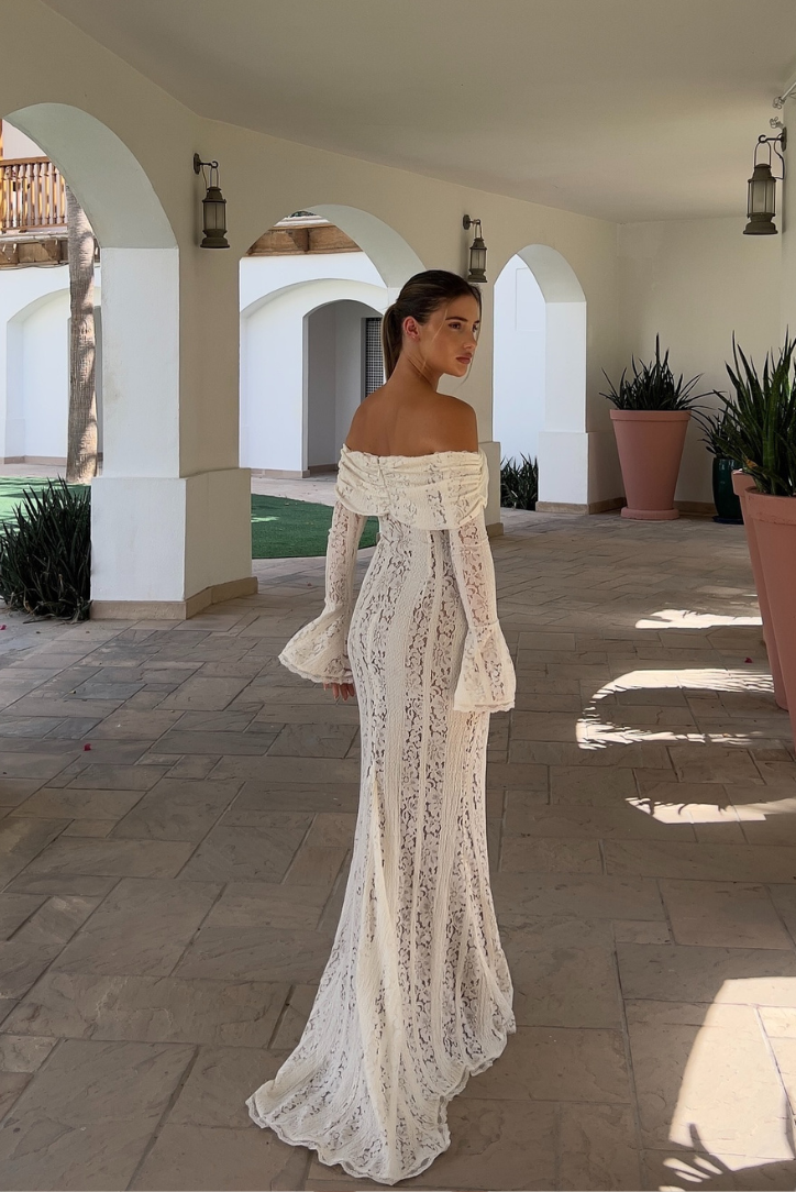 Livia | Off-Shoulder Lace Maxi Dress