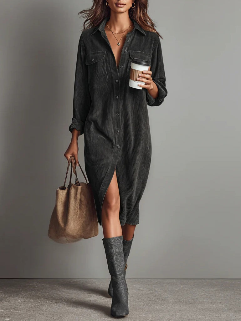 Valnera – Corduroy charm – Shirt dress