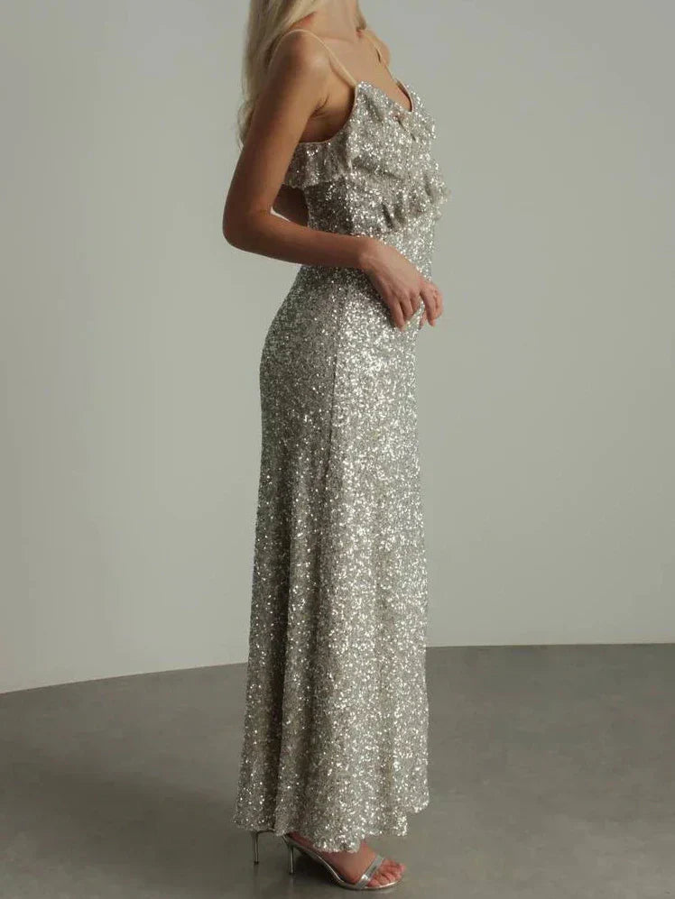 Kira | Shimmering Sleeveless Maxi Dress