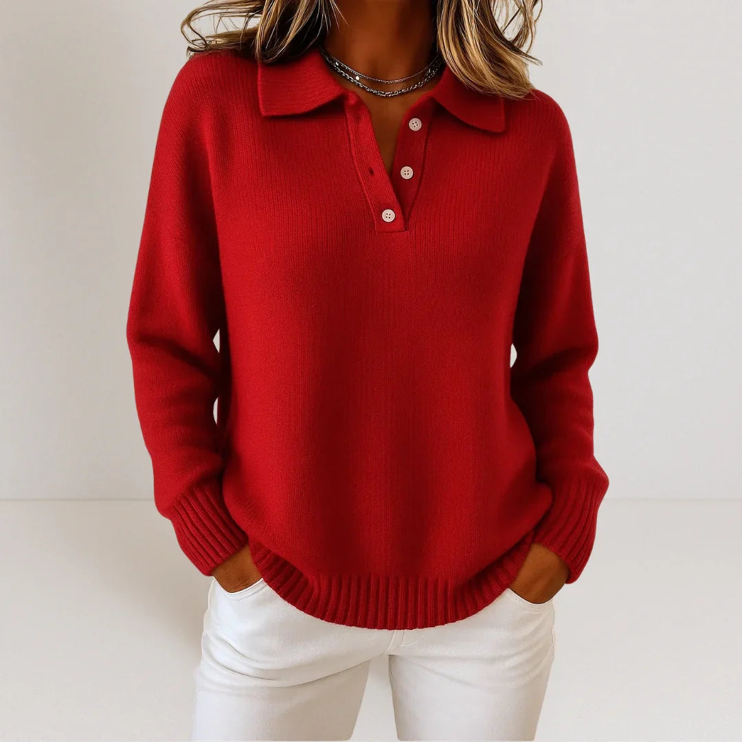 Eleanor | Soft knitted jumper with collar