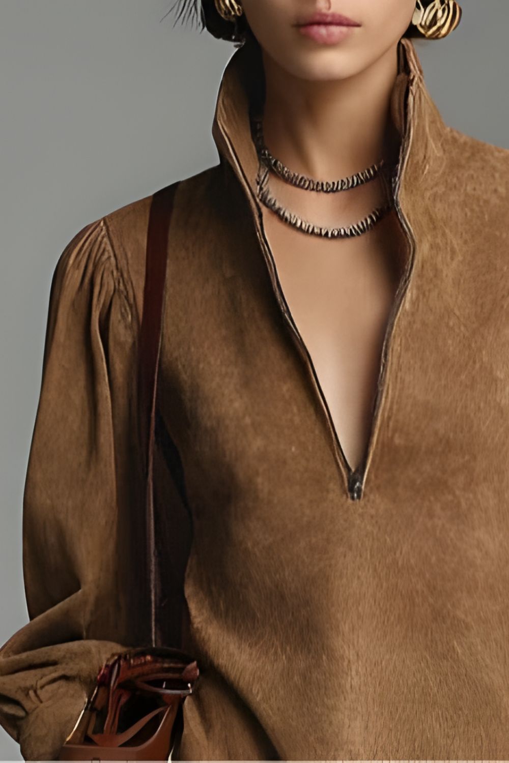 Valmira – Suede vintage charm – Mini dress