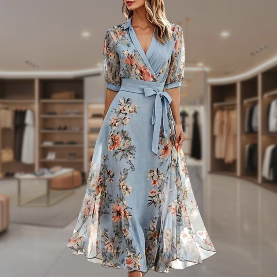 Isolde | Refined Floral Midi Dress