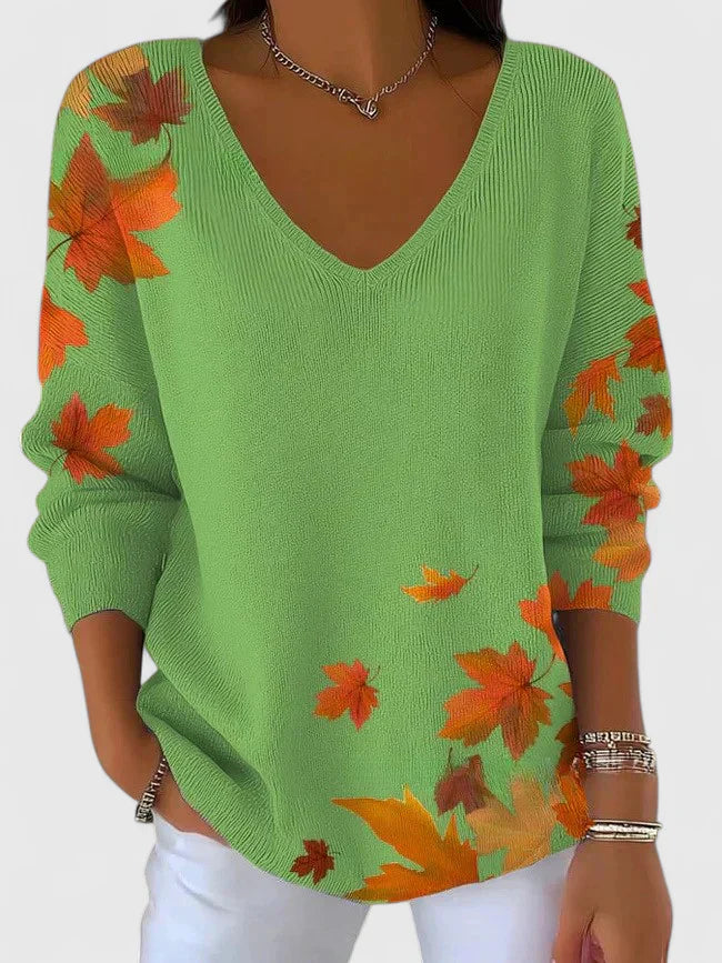 Selene | Elegant V-Neck Jumper