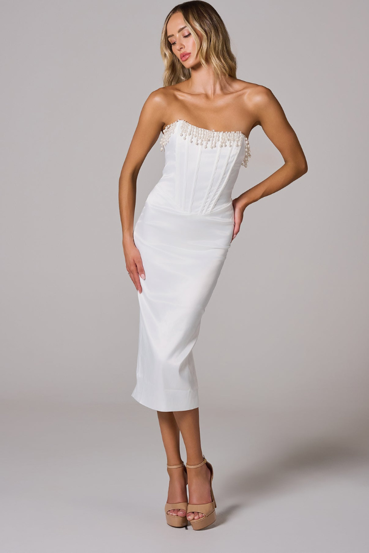 Roxanne | Elegant Corset Midi Dress