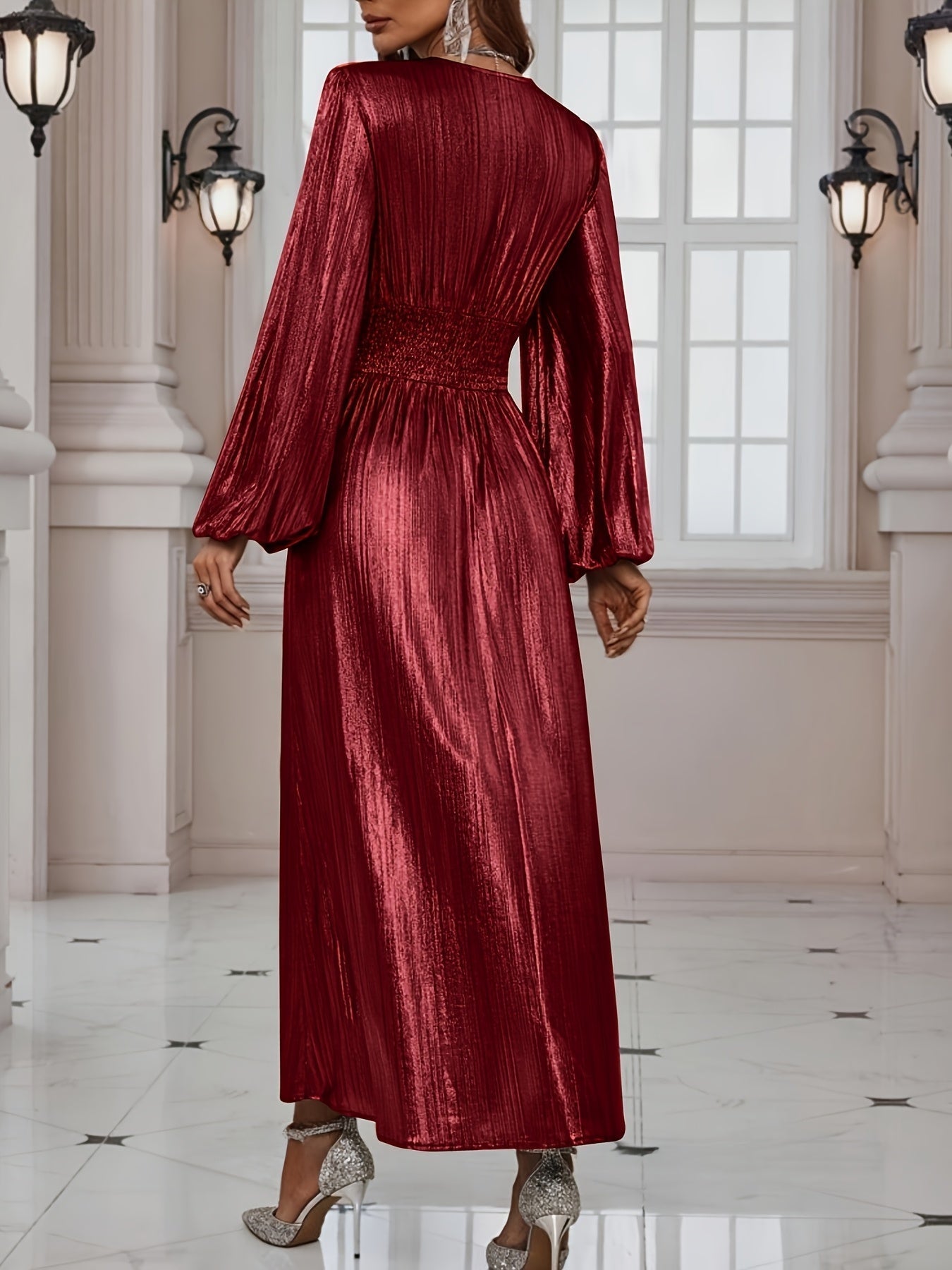 Celine | Iridescent Pleated Dress