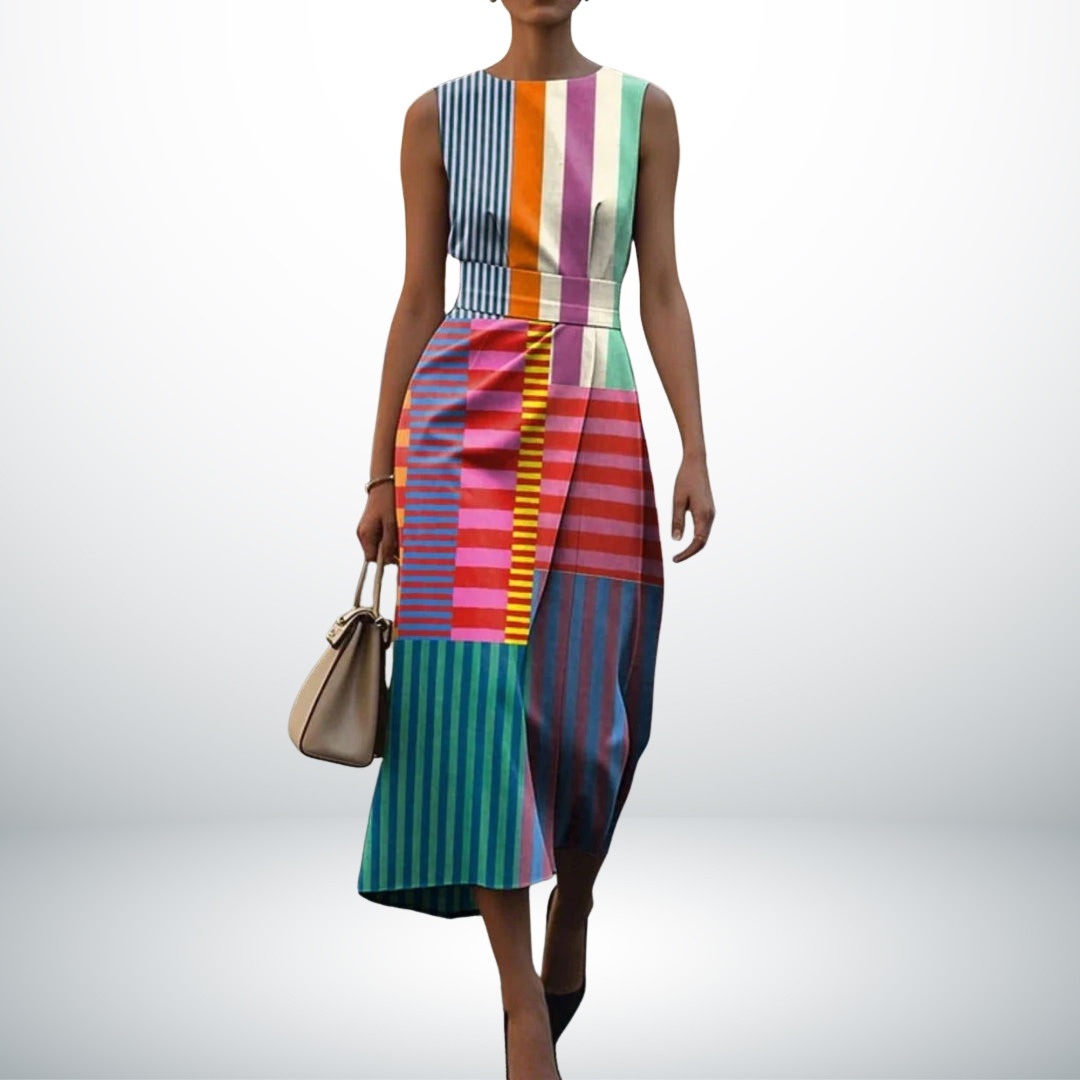 Amara | Elegant Geometric Dress