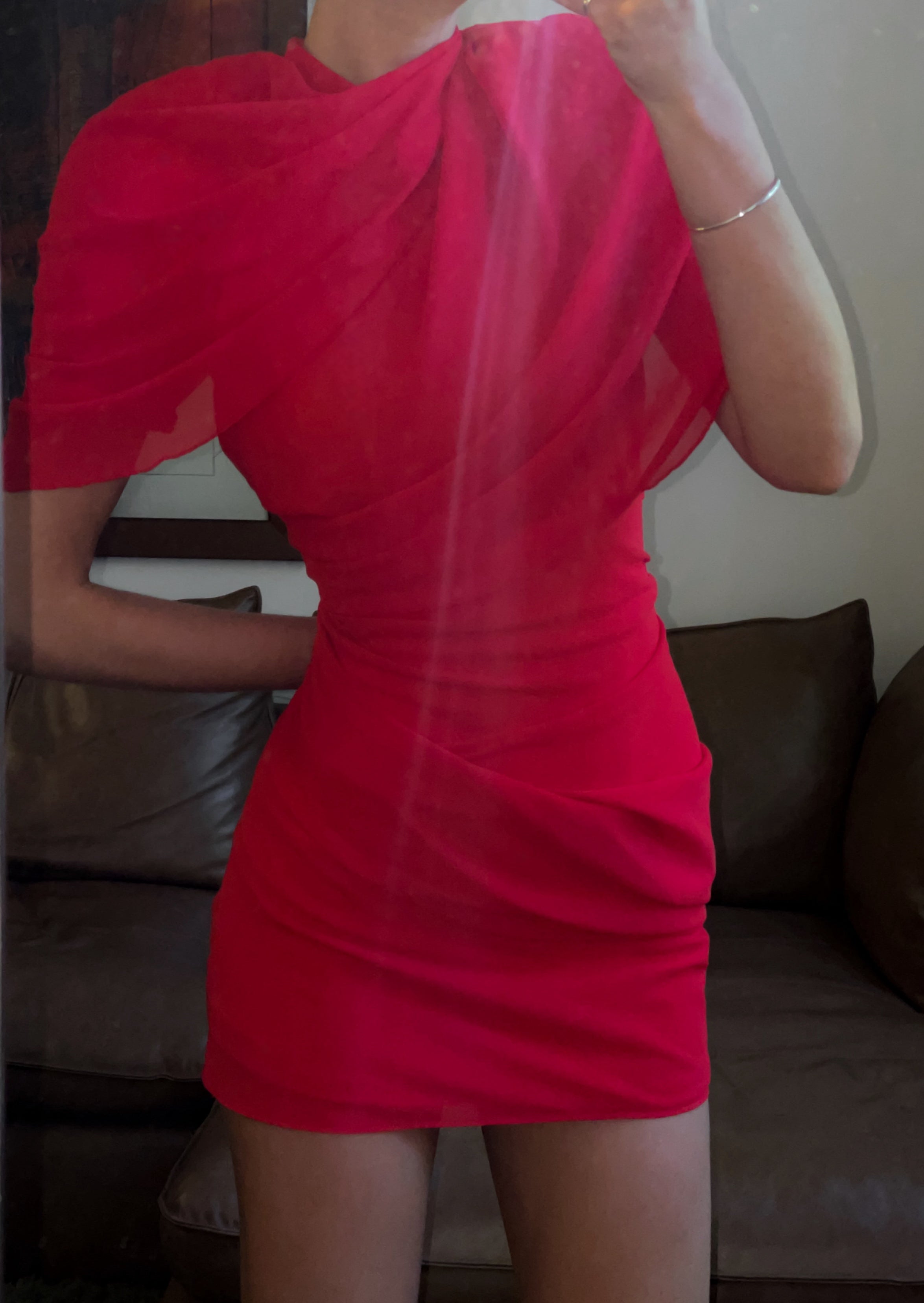 Kira | Asymmetrical Pleated Mini Dress