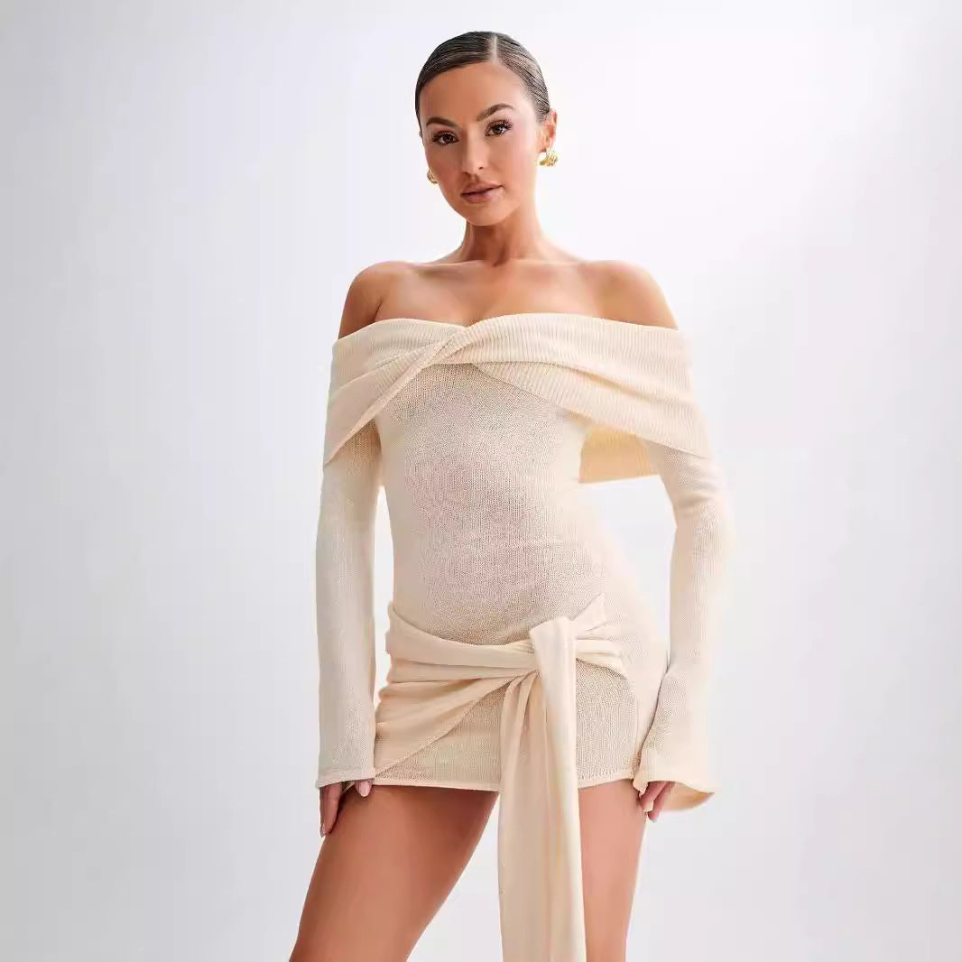 Sidonie | Off-Shoulder Knit Mini Dress