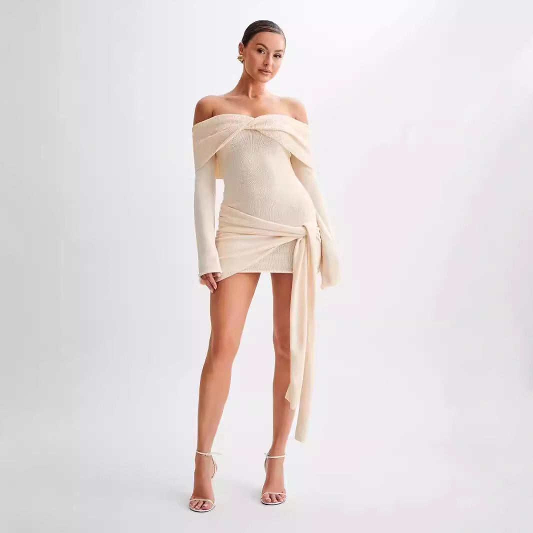 Sidonie | Off-Shoulder Knit Mini Dress