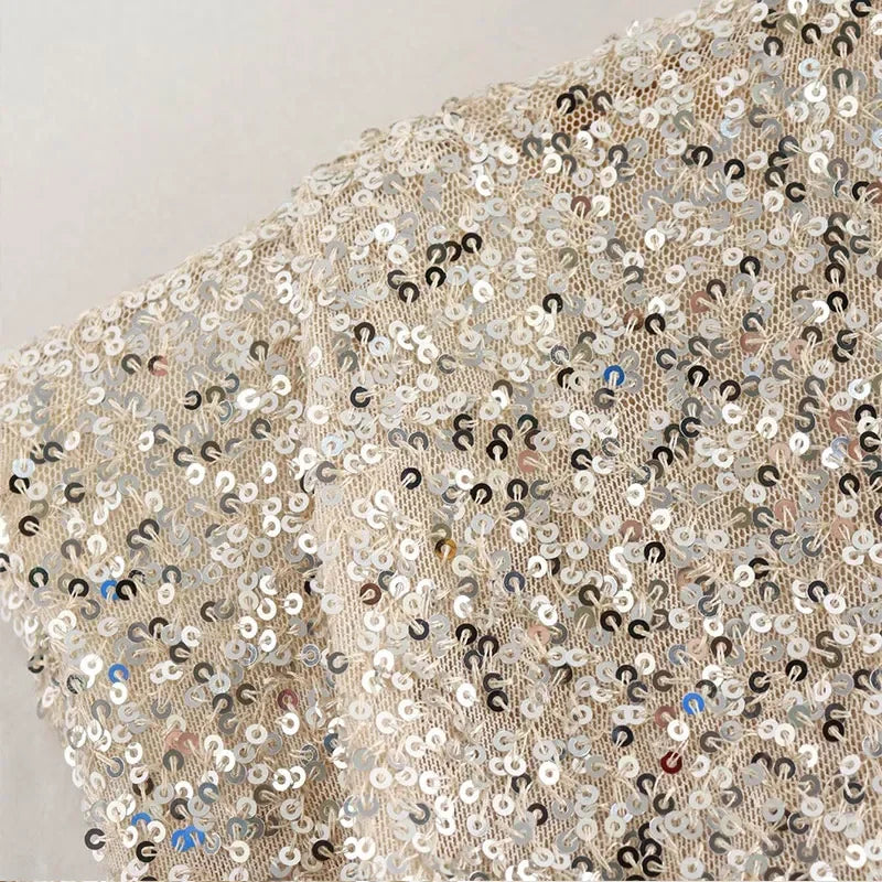 Rosina | Sequined Mini Dress with Shoulder Pads