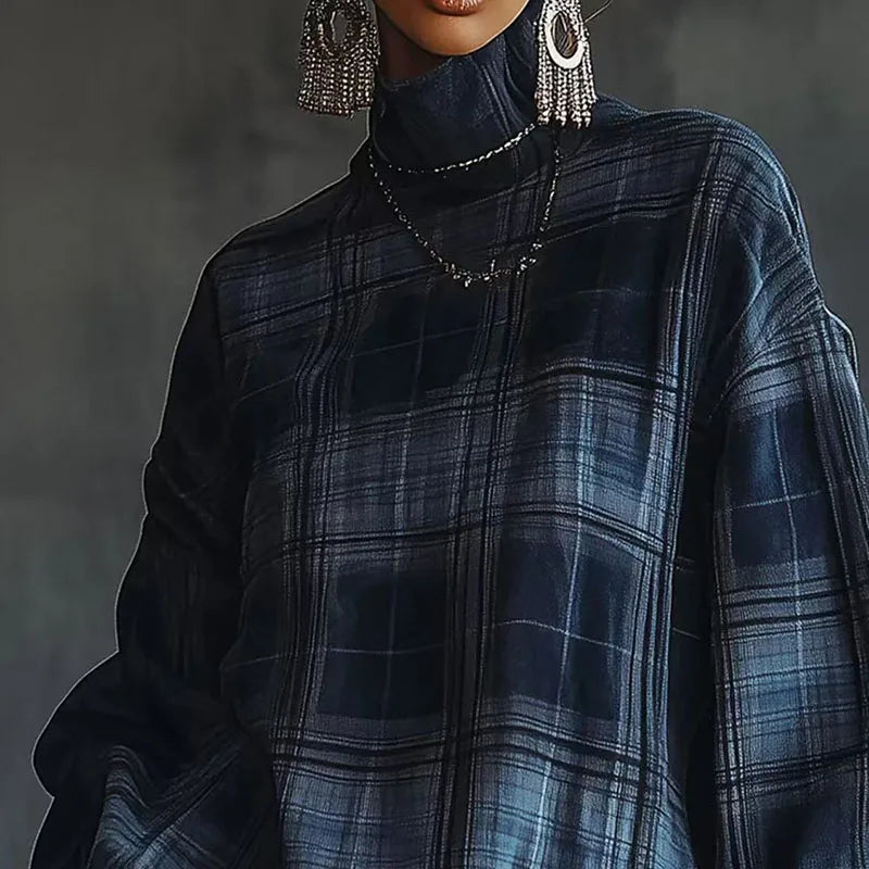 Eloise | Ruffled Turtleneck Dress
