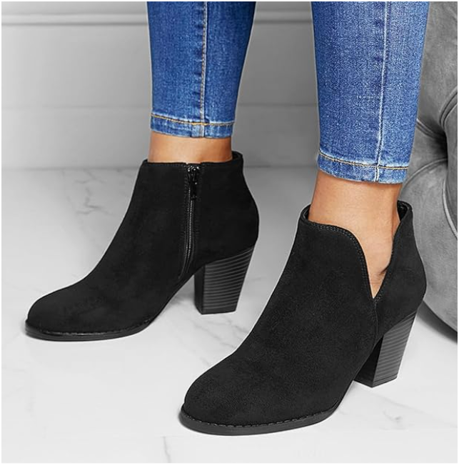 Hazel | Pointed Suede Ankle Boots