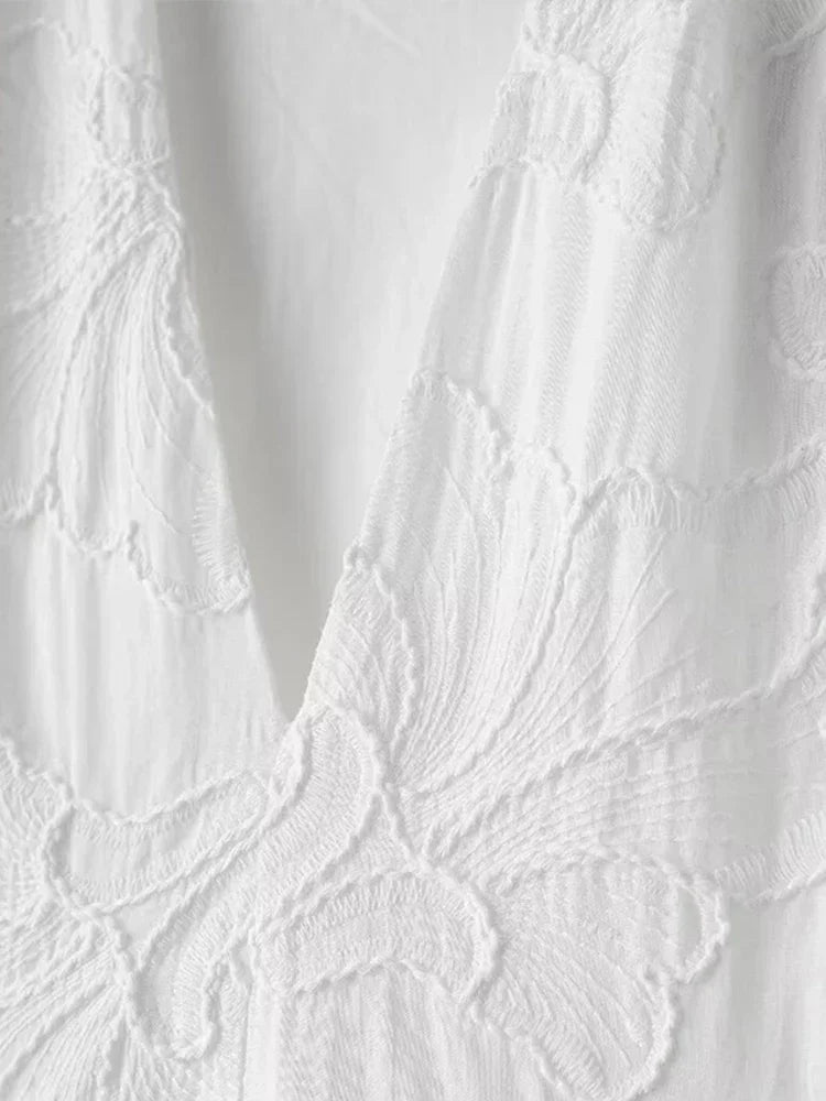 Kiara | Embroidered Puff Dress