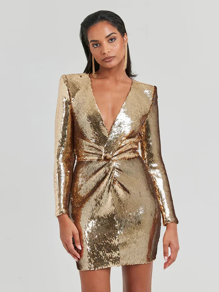 Nadia | Sequin-Embellished Mini Dress