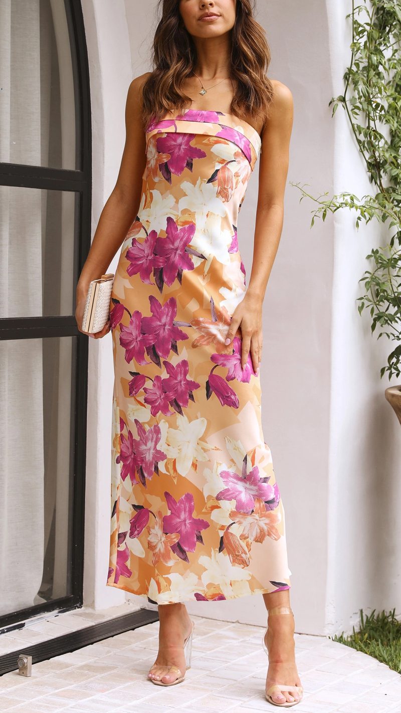 Bella | Sleeveless Floral Maxi Gown