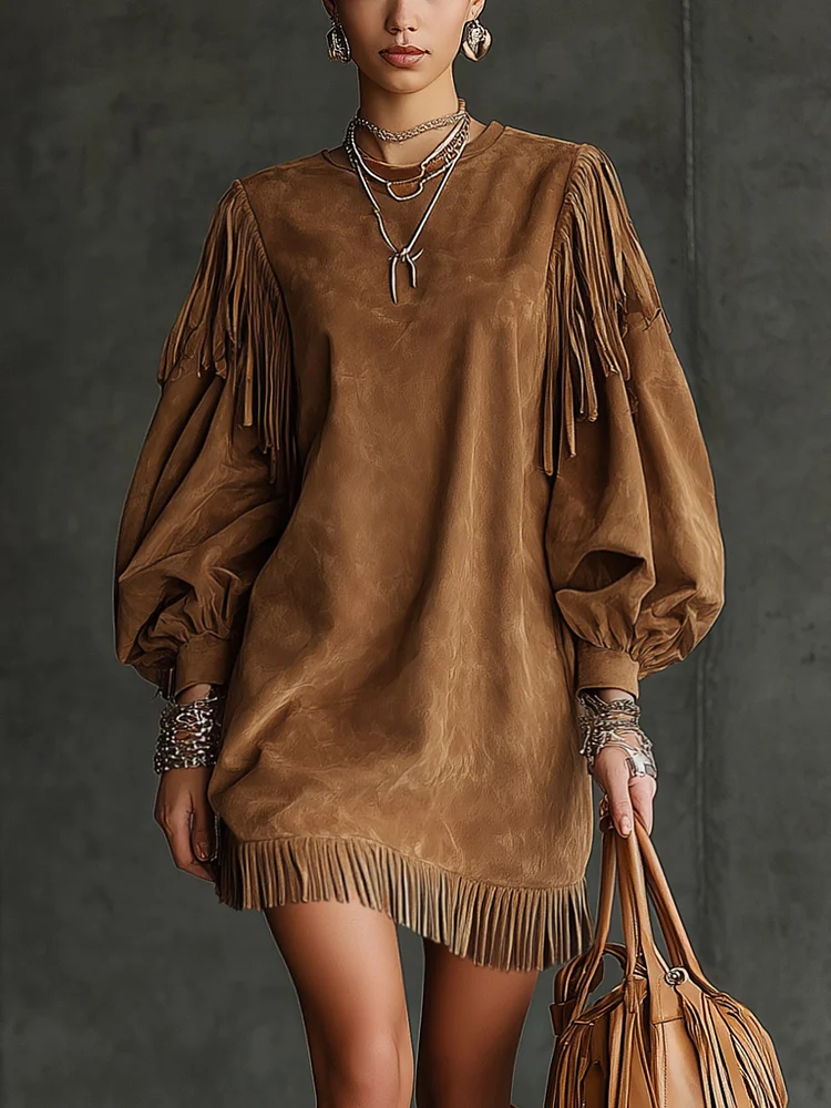 Emmeline | Luxurious Suede Mini Dress