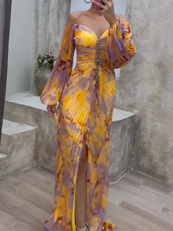 Mireille | Elegant Silk Maxi Dress