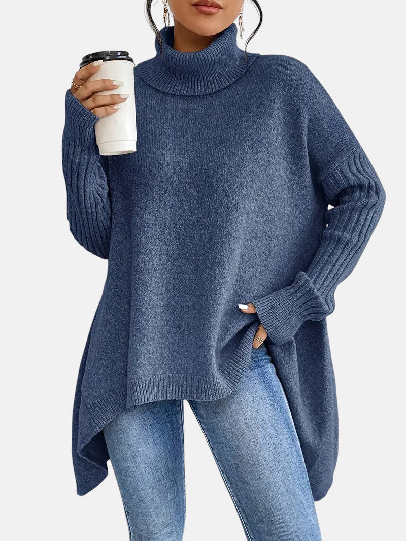 Brigitte | Longline Turtle Neck Pullover