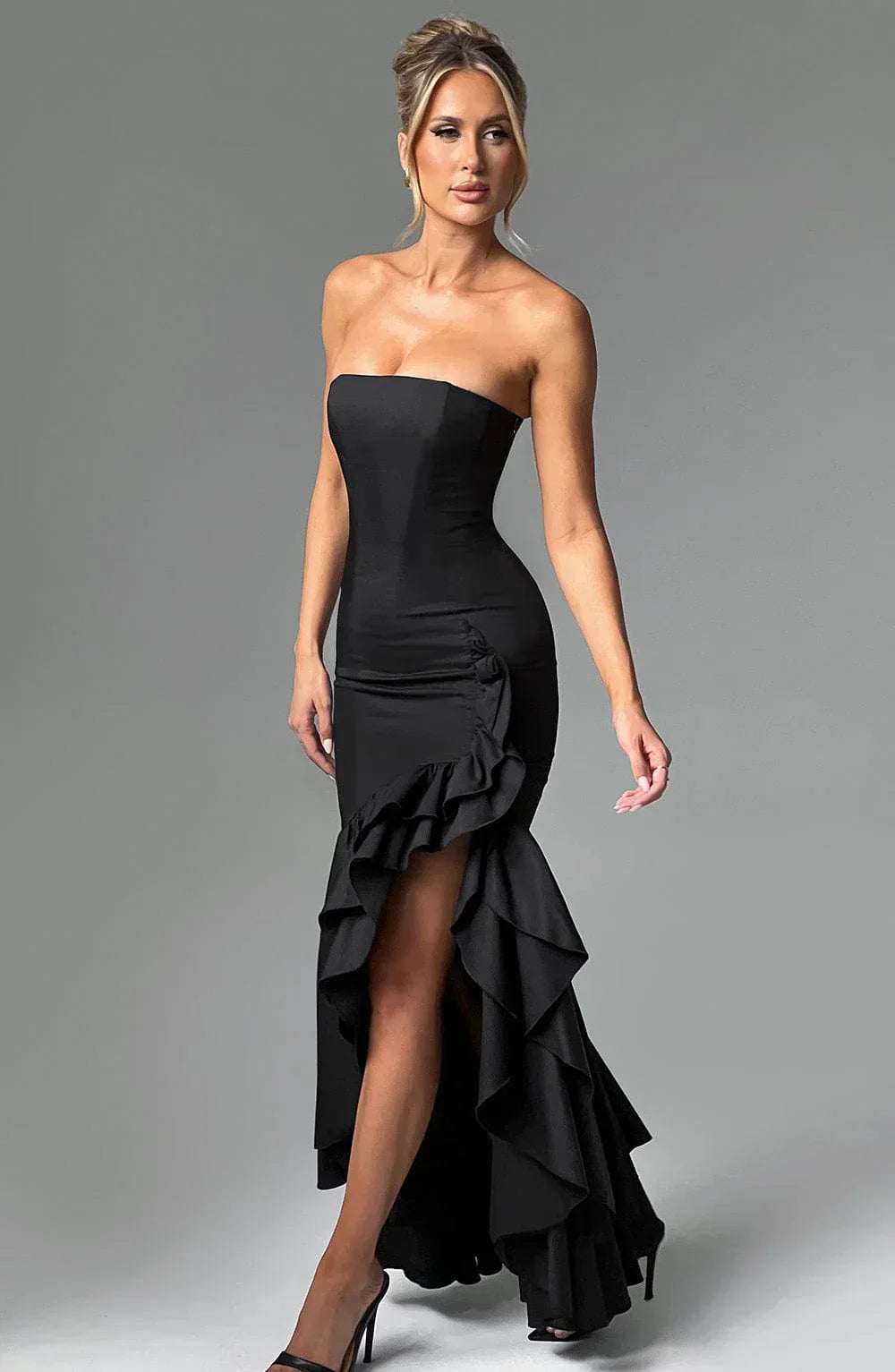 Vivienne | Sleeveless Ruffled Maxi Dress