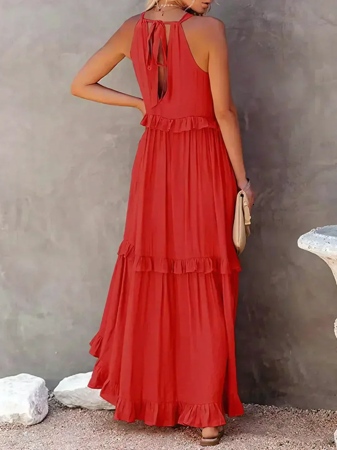 Lara | Halterneck Dress with Ruffles