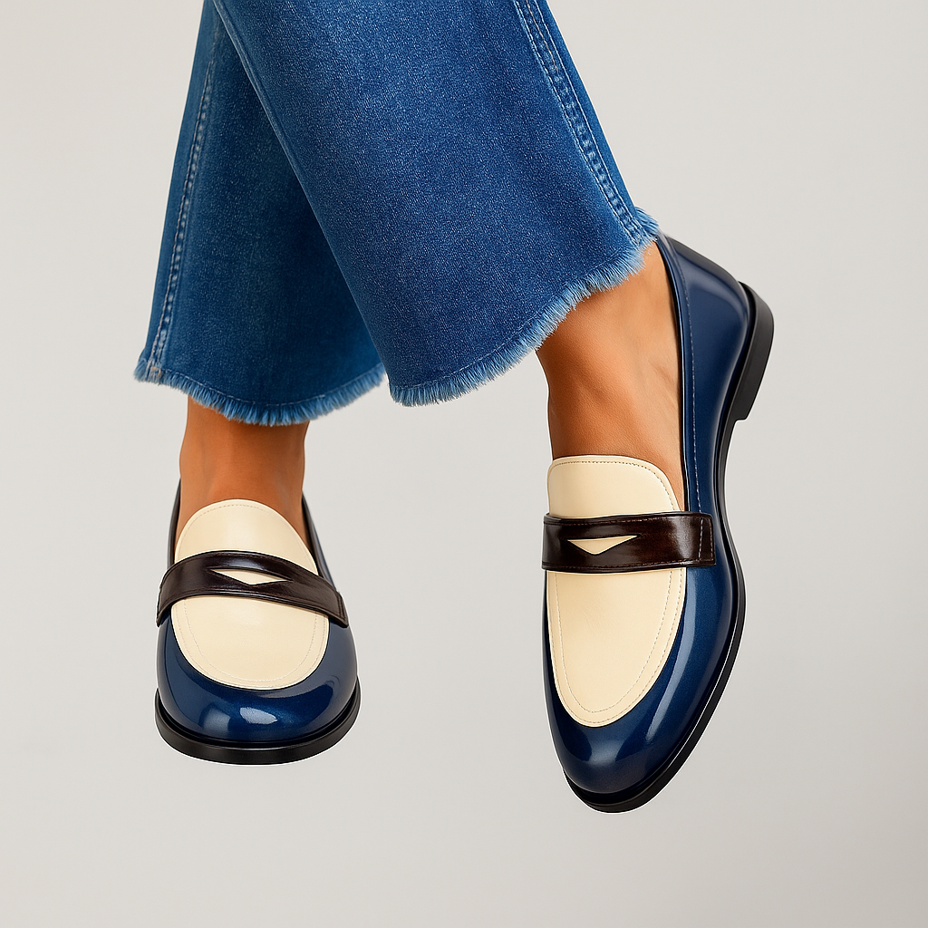 Claudine | Elegant Contrast Loafers