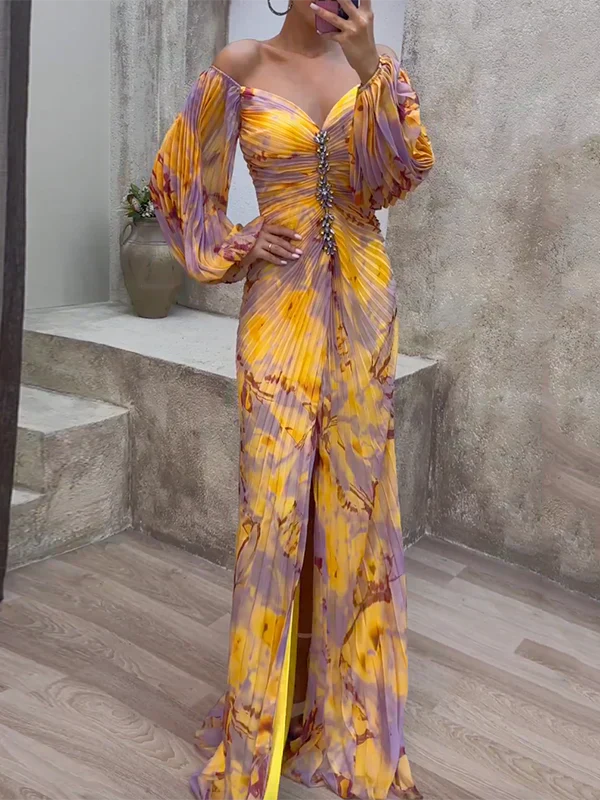 Mireille | Elegant Silk Maxi Dress