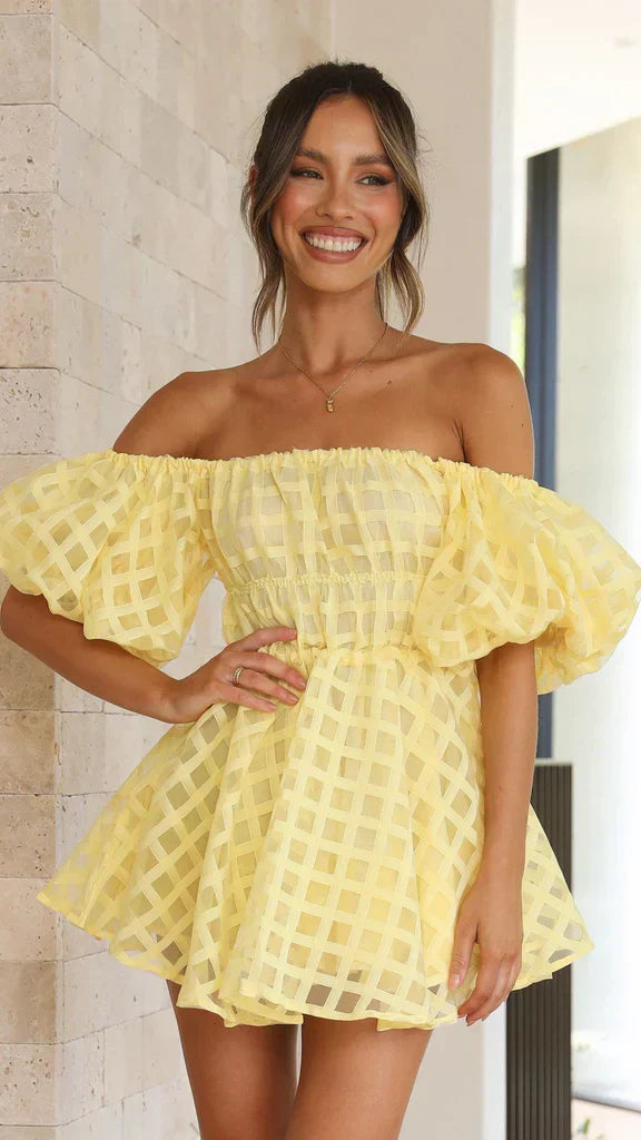 Daphne | Puff Sleeve Mini Dress