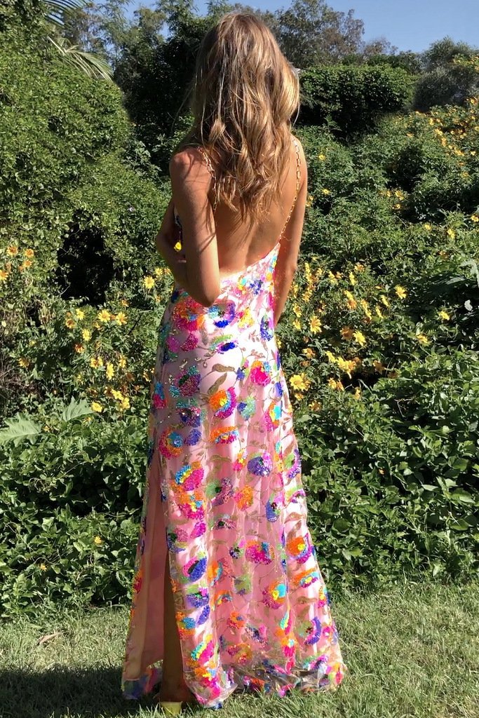 Helena | Elegant Floral Slit Dress