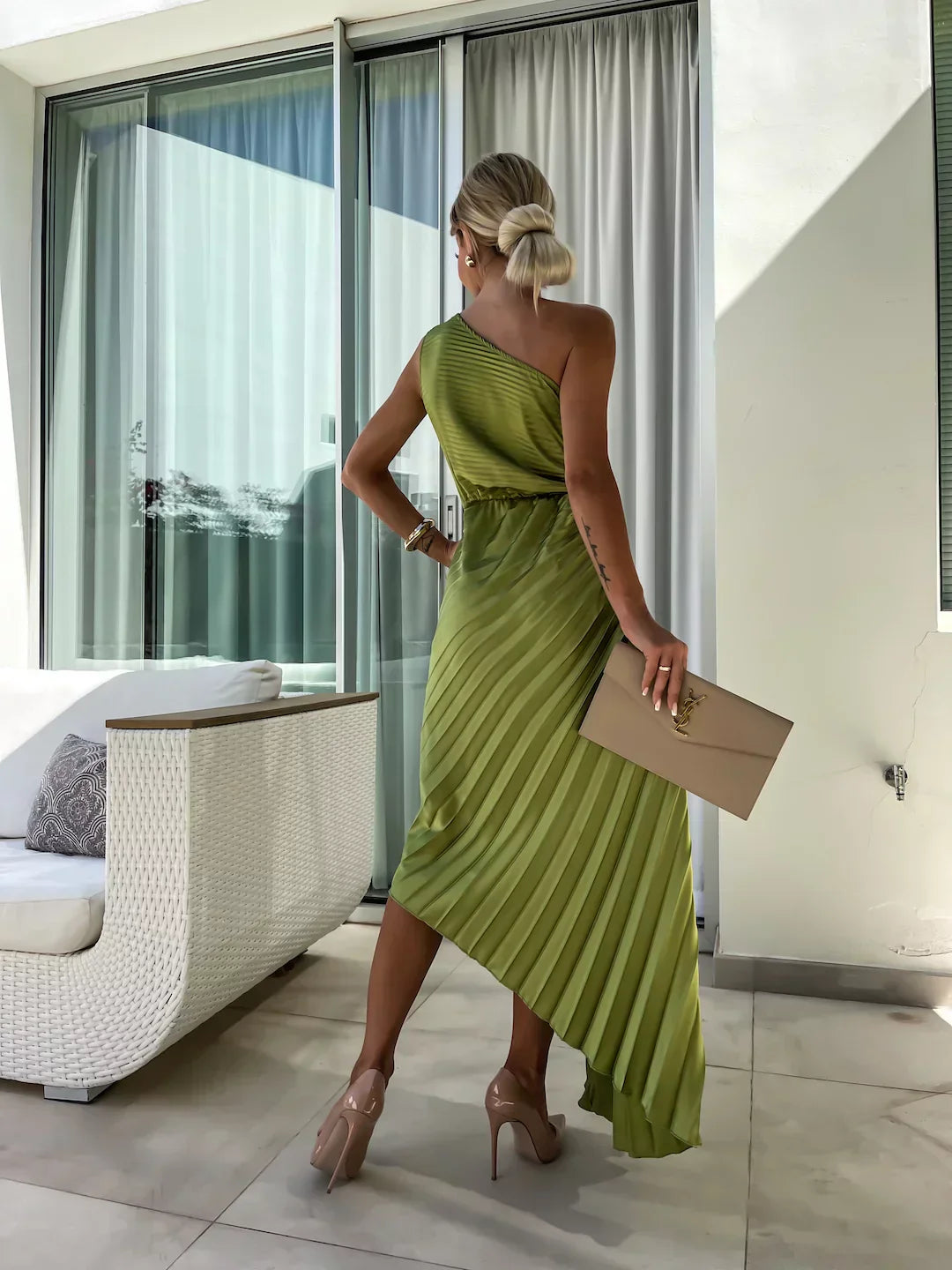Dahlia | One-Shoulder Floral Dress