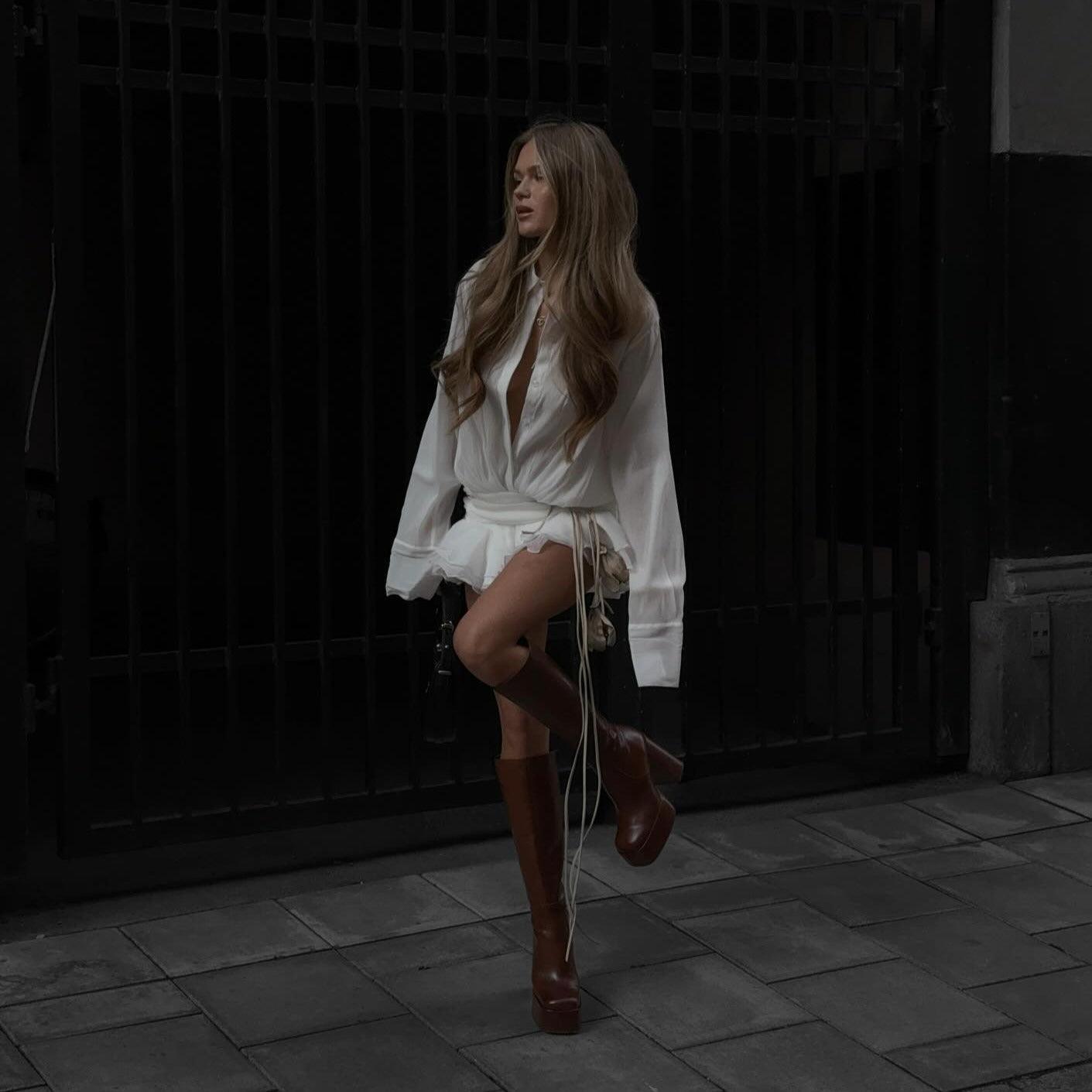 Bianca | Timeless Pleated Shirt Dress