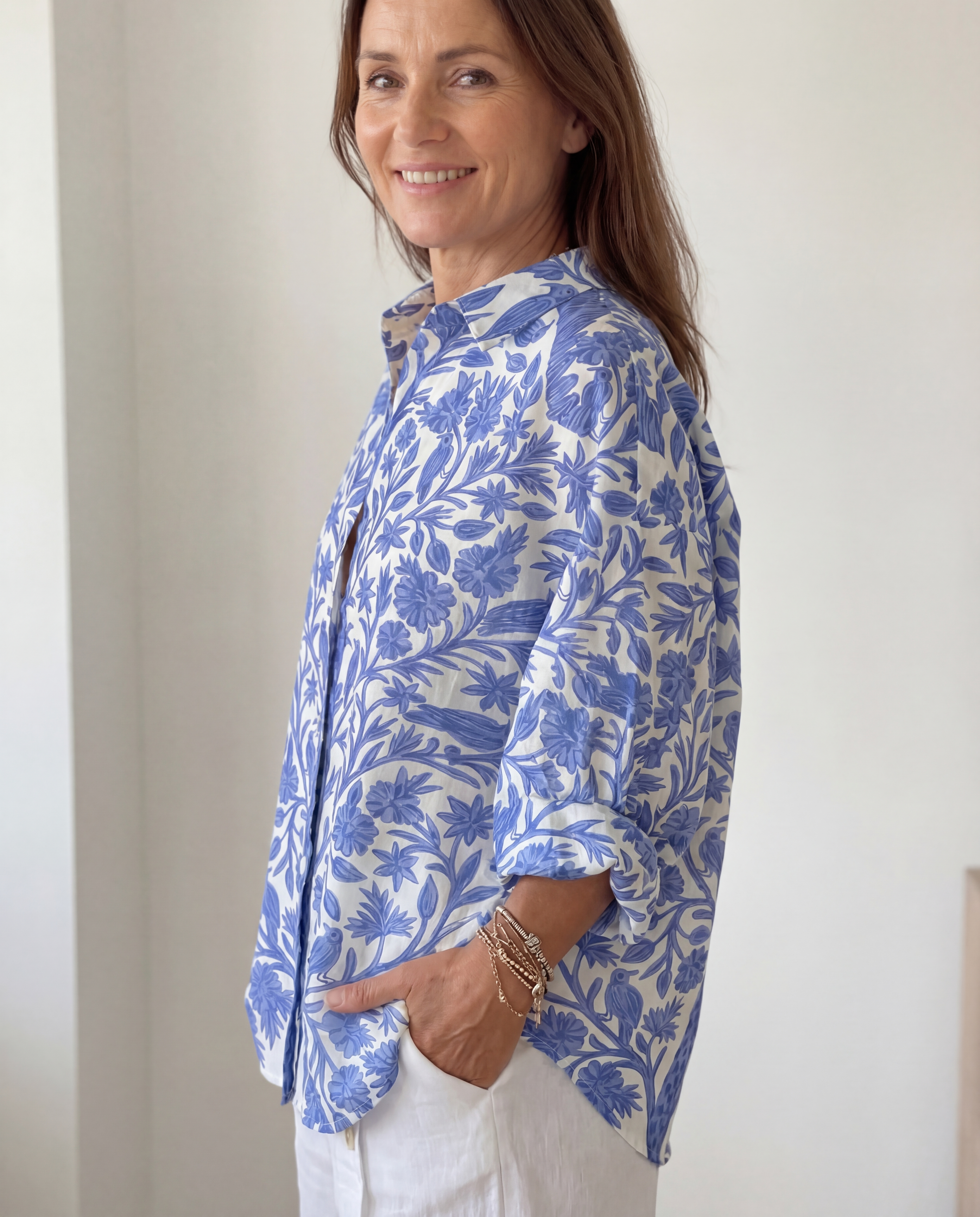 Isabella | Blue Garden Blouse
