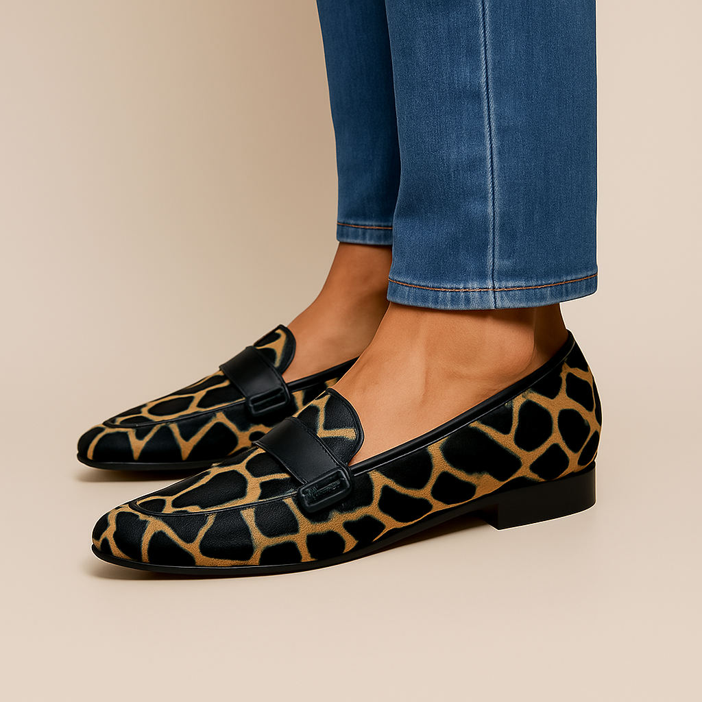 Willa | Textured Leather Loafers