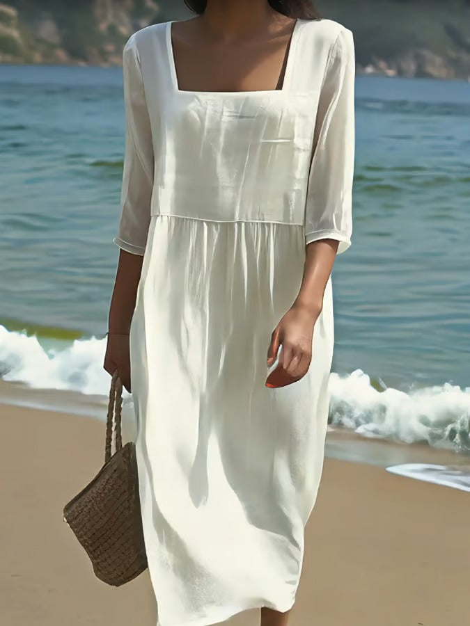 Amara | Refined Linen Dress