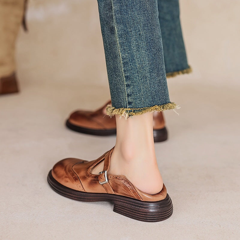 Isolde | Refined Leather Mary Janes