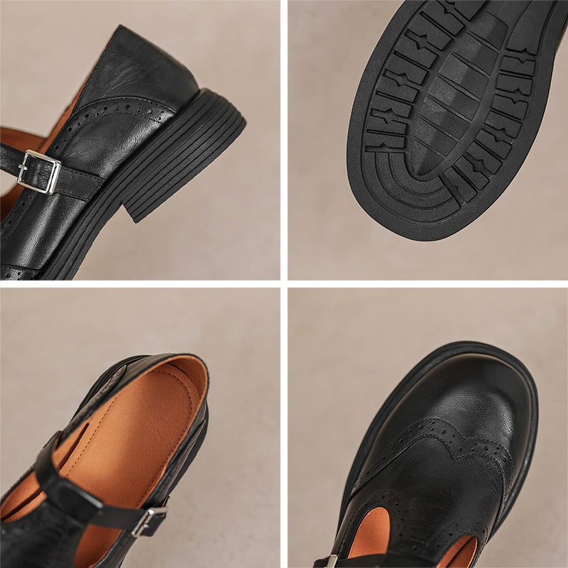 Isolde | Refined Leather Mary Janes