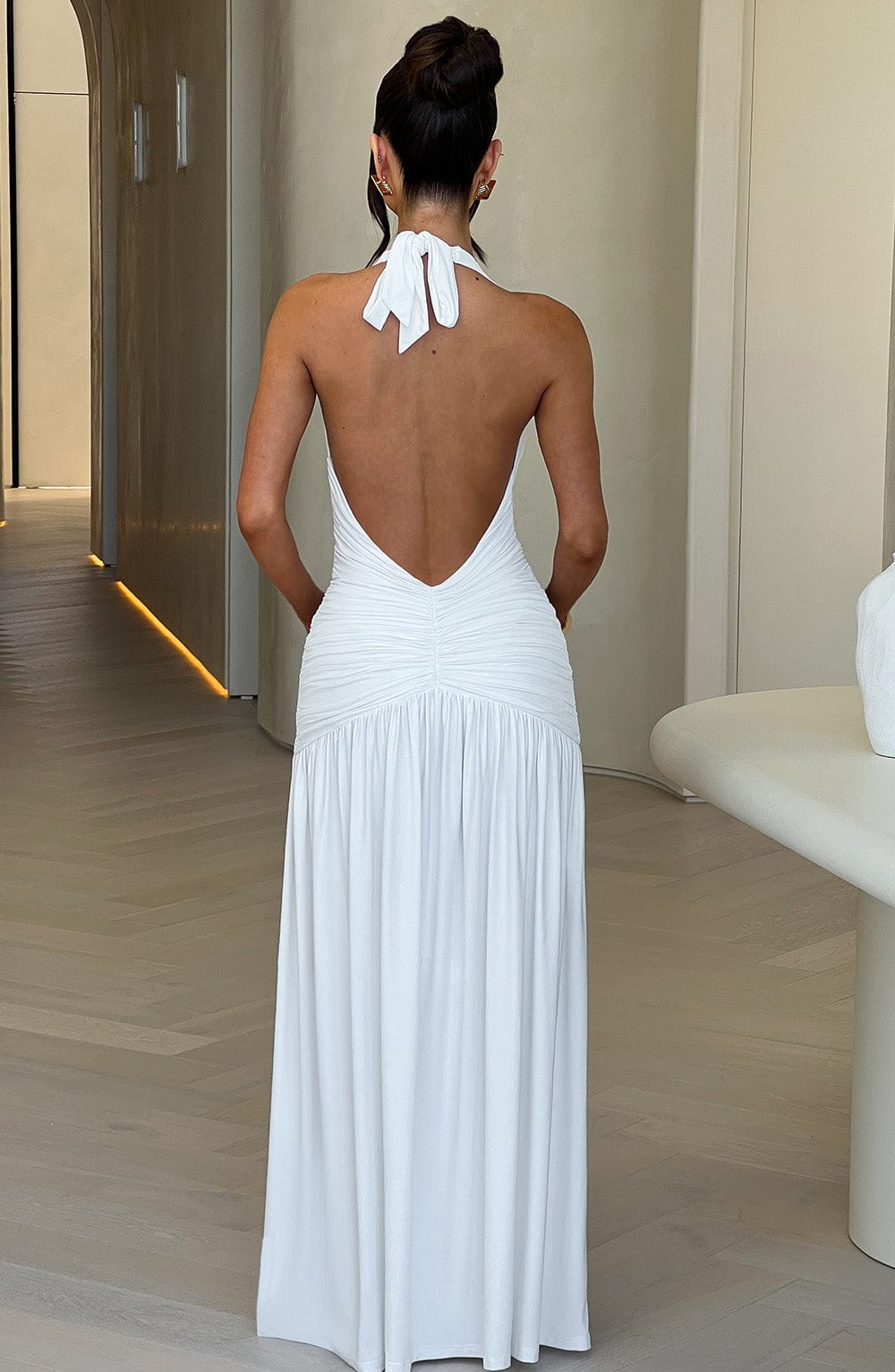 Blythe | Backless Knot Detail Maxi Dress
