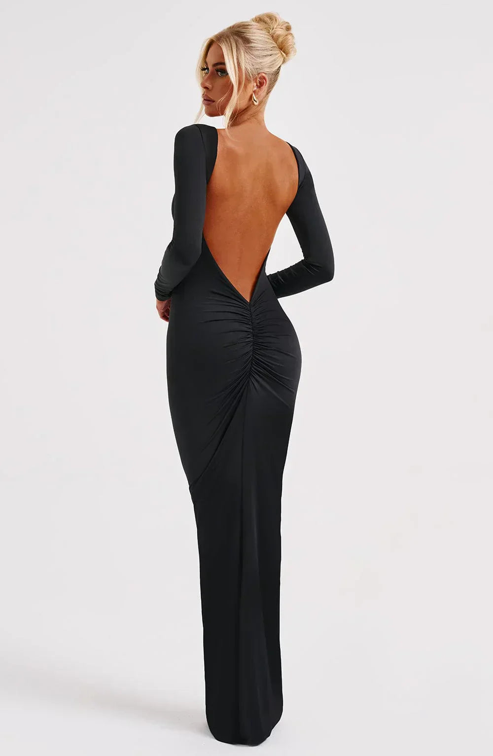 Evangeline | Boat-Neck Backless Dress