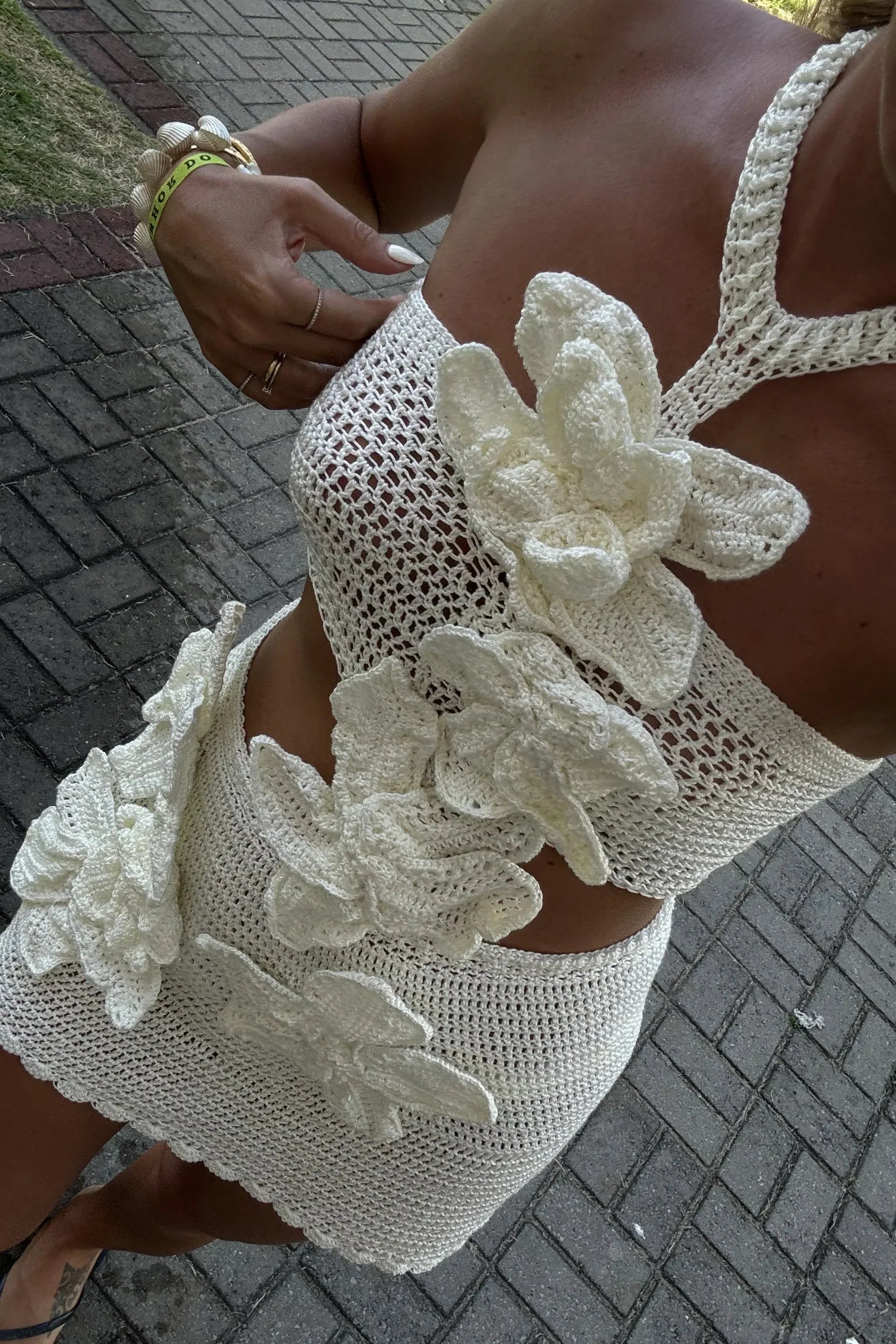 Lyra | Elegant Knit Floral Dress