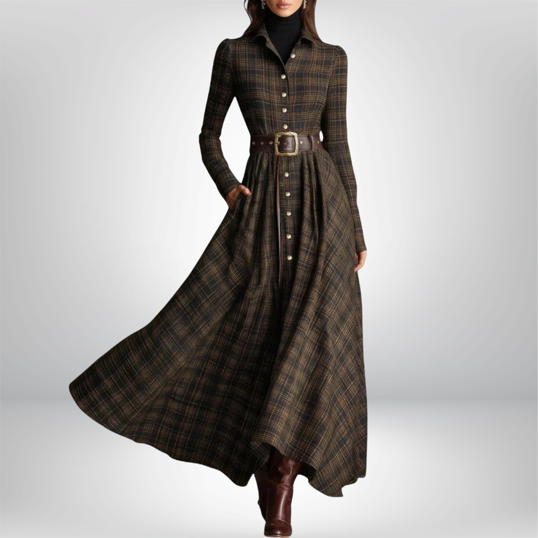 Mira | Classic Belted Shirt Dress