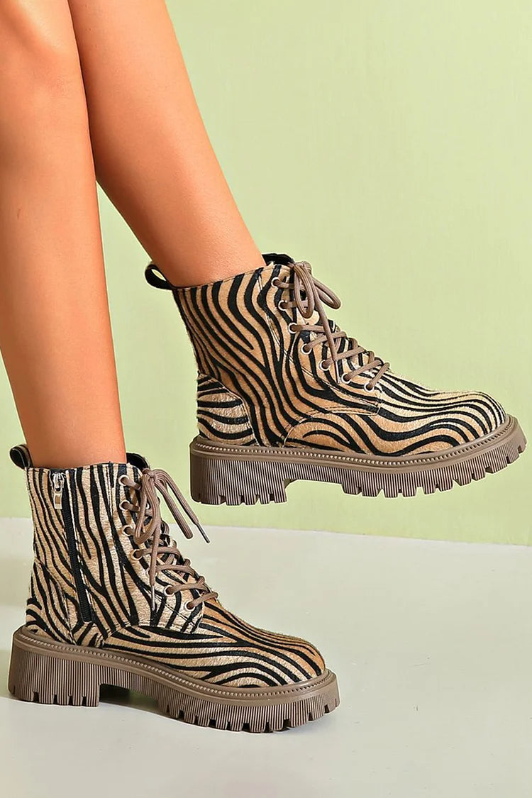 Blythe | Zebra Print Ankle Boots