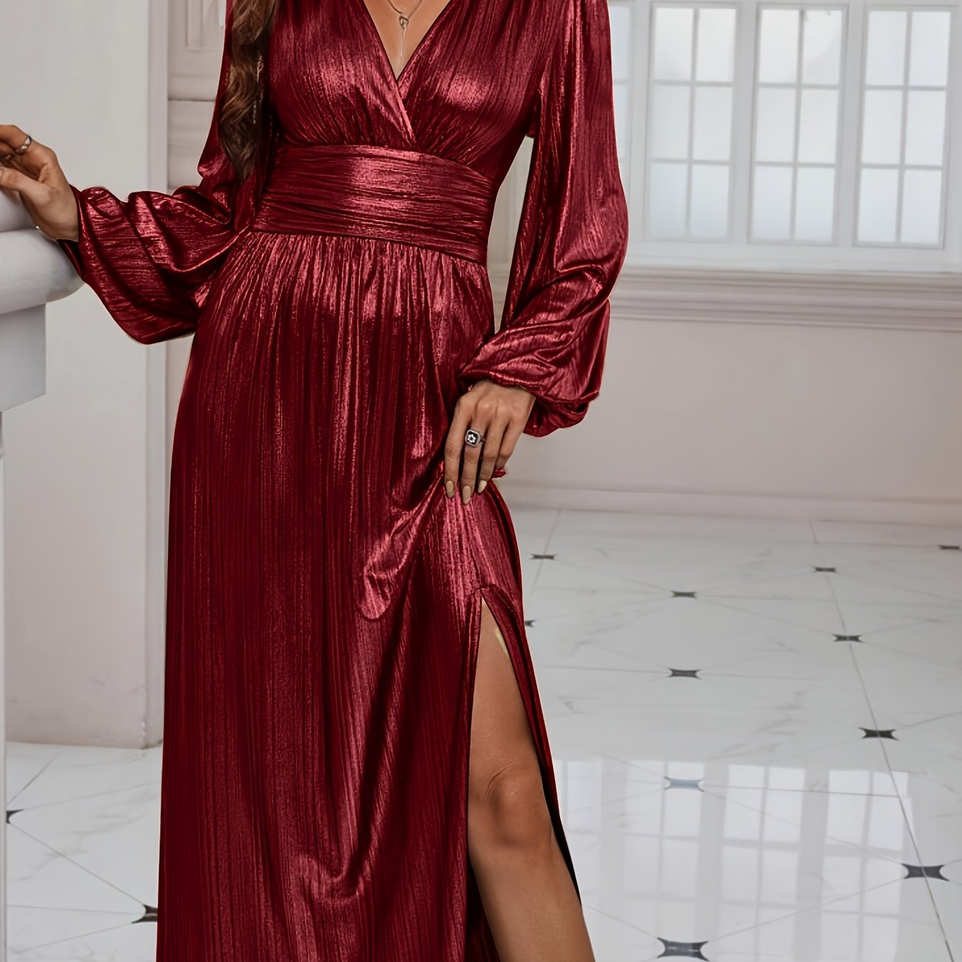 Celine | Iridescent Pleated Dress