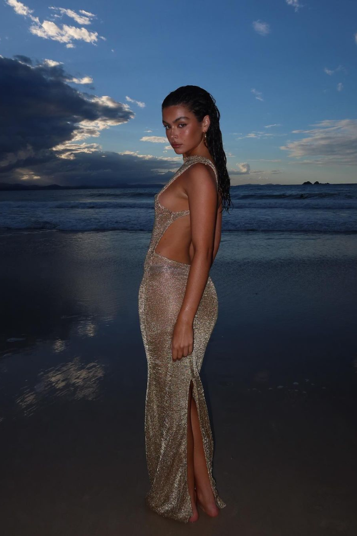 Renee | Embellished Backless Maxi Dress